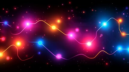 Illuminating circuitry event in high-fidelity neon pattern design and technology concept