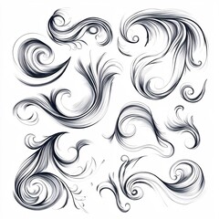 Fototapeta premium Elegant Colorful Swirl Designs Perfect for Artistic Backgrounds
