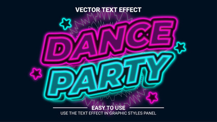3d dance party editable text effect