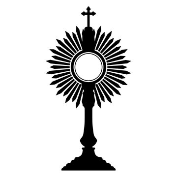 Silhouette of a monstrance icon symbol
