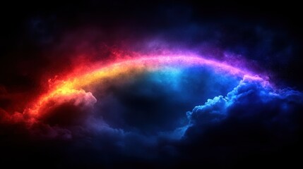 Fototapeta premium Colorful cloudscape arch night sky