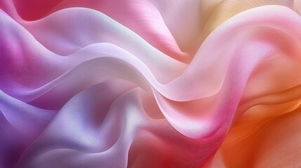 Fototapeta premium Colorful flowing fabric drapes