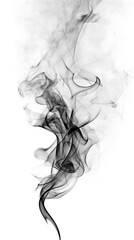  black smoke or fog isolated on white background.