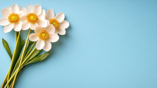 Flowers of springtime; delicate white blossoms. Use greetings, invitations, announcements