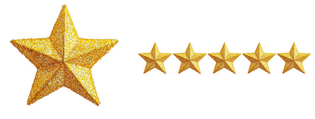 Obraz premium gold star on white background