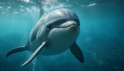 Fototapeta premium dolphin swimming in the water