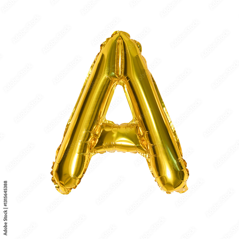 Fototapete a – a golden balloon in the shape of the letter 
