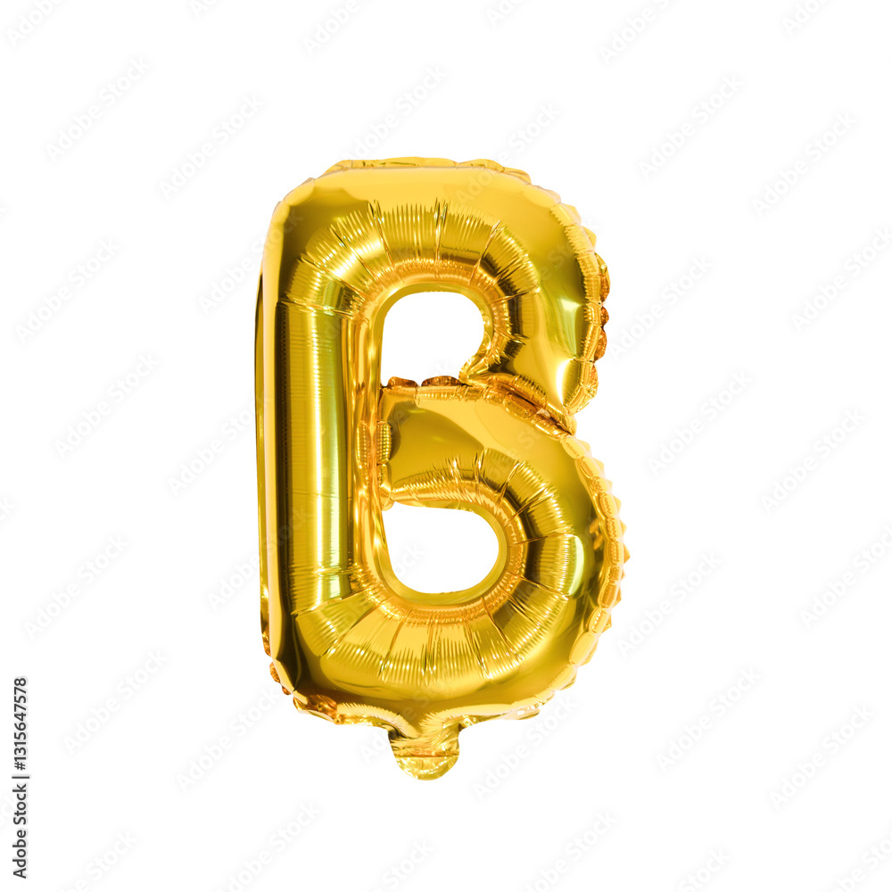 Fototapete b – a golden balloon in the shape of the letter 