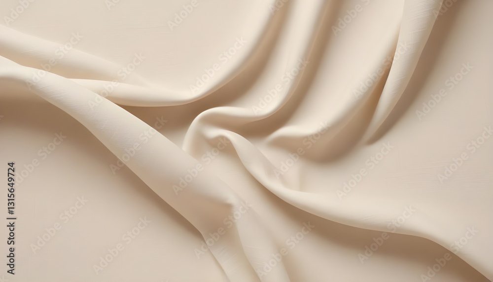 Leinwandbilder An abstract background with a soft linen fabric texture in neutral cream tones