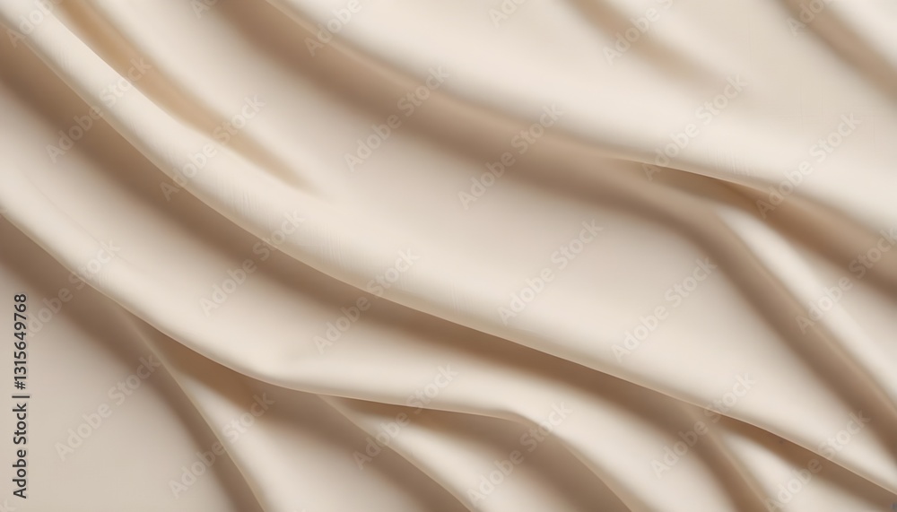 Poster An abstract background with a soft linen fabric texture in neutral cream tones