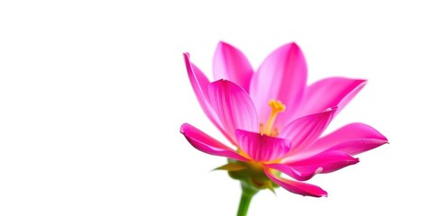 Single vibrant bloom, petals unfurled, against pure white backdrop, nature, beautiful