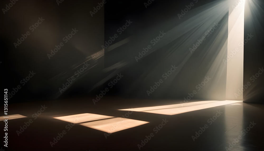 Poster An abstract background with dramatic light and shadow effects, creating a mysterious and intriguing atmosphere
