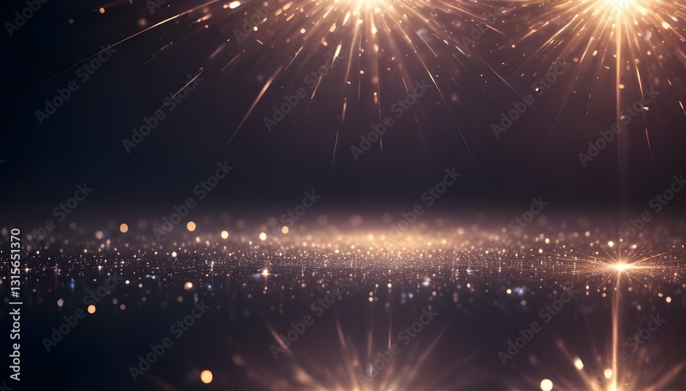 Poster An abstract background with sparkling and luxurious reflection light effects