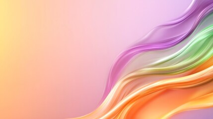 Obraz premium Abstract flowing ribbons of pastel colors