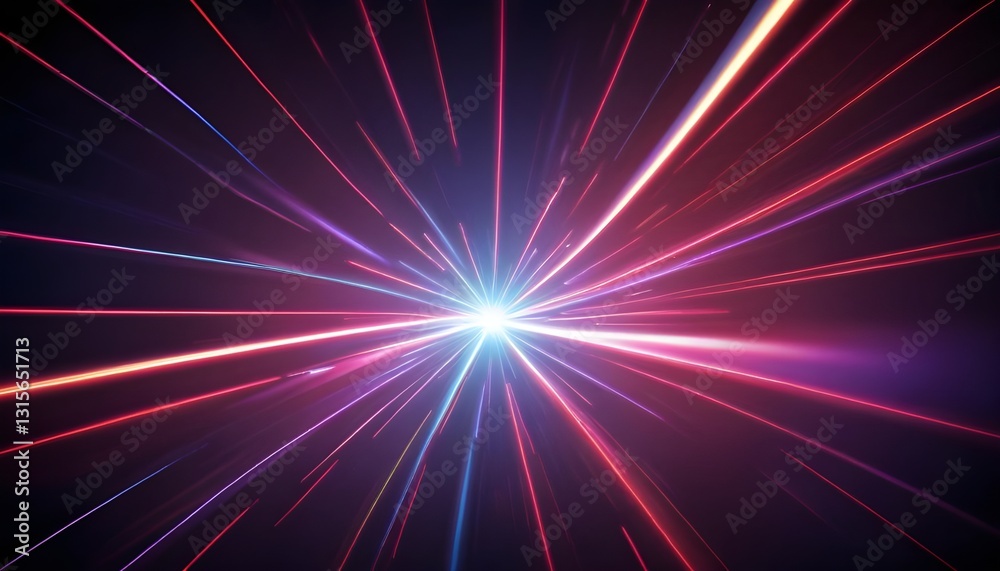 Poster An abstract background with strong and sharp laser light effects