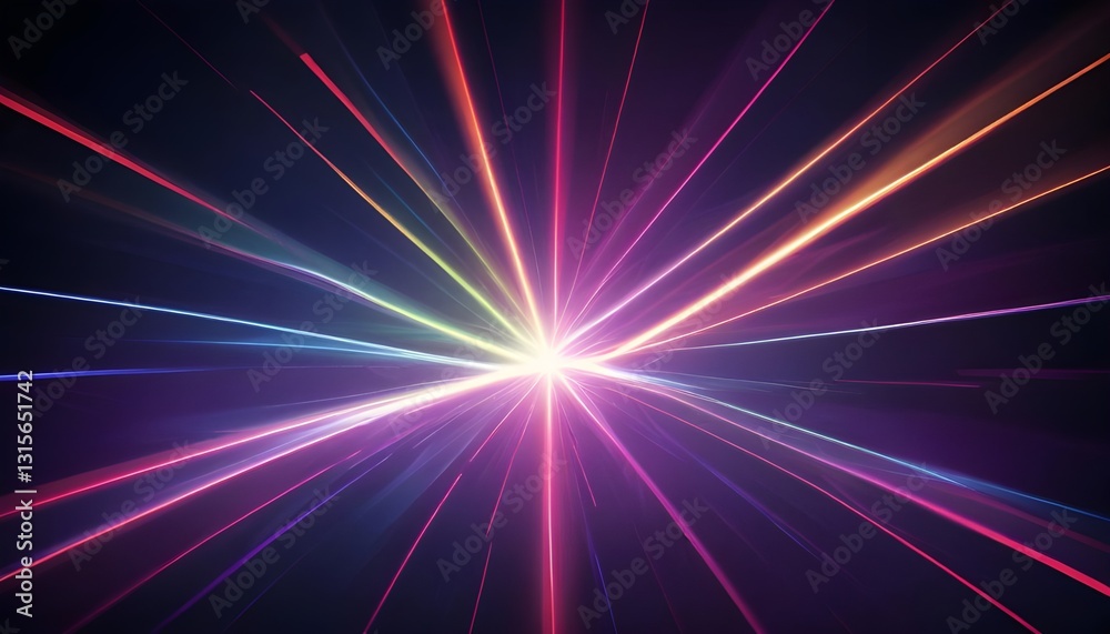 Poster An abstract background with strong and sharp laser light effects