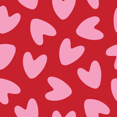 Pink Hearts Pattern Love Background
