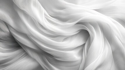 Obraz premium Flowing white fabric texture