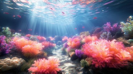 Obraz premium Vibrant underwater coral reef scene (1)