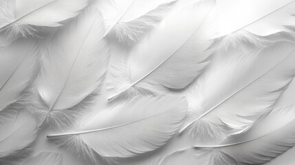 Fototapeta premium Creating a seamless pattern with tiny feather shapes in gray graphic design indoor aesthetic concept