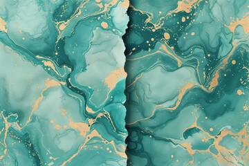 Vintage Aesthetic Light Teal Paper Design with Soft Marbled Texture