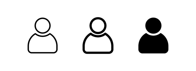 User icon set. Profile user icon