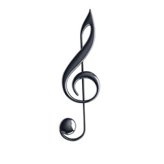 Obraz premium Elegant musical treble clef design