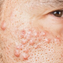 Fototapeta premium Skin with diseases, irritation, or other conditions.