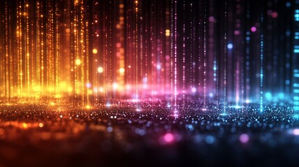 Fototapeta premium Digital design showcase glitch art urban environment high fidelity viewpoint pixel shift concept