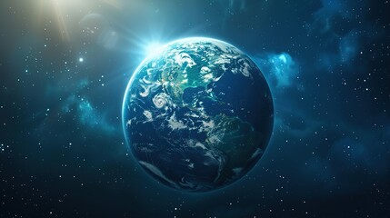 Obraz premium Fresh Background of Earth Day: Tracing the Source of Environmental Actions under the New Voice of Nature