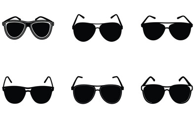 Sunglasses silhouette vector