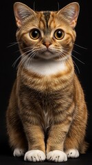 Obraz premium Curious Cat Studio Portrait.