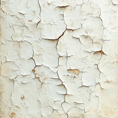 Cracked white paint texture on aged surface.
