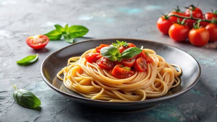 Minimalist Pasta Photography: Simple Tomato Basil Pasta Recipe - Delicious Italian Food