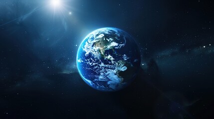 Fototapeta premium Future Background of Earth Day: Searching for the Light of Hope on the New Journey of Environmental Protection