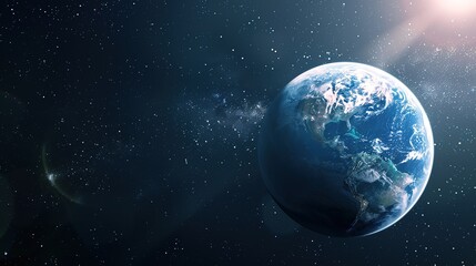 Fototapeta premium Future Background of Earth Day: Searching for the Light of Hope on the New Journey of Environmental Protection