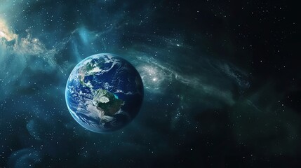 Naklejka premium Future Background of Earth Day: Searching for the Light of Hope on the New Journey of Environmental Protection