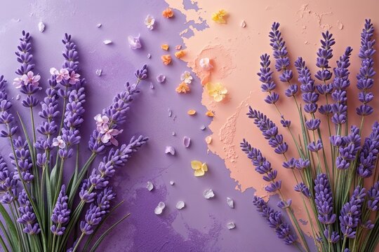 Pastel Textured Lavender and Apricot Backgrounds for Dreamy Spring Decor Ideas