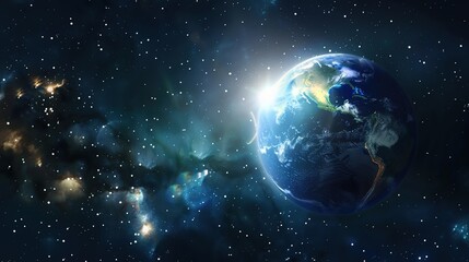 Naklejka premium Modern Background of Earth Day: The New Look of Environmental Protection Driven by Technology and Concepts