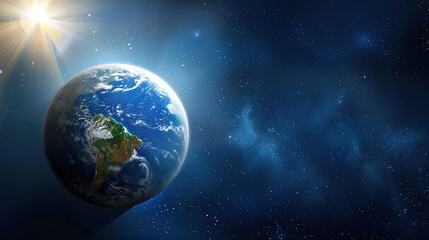 Fototapeta premium Awareness Background of Earth Day: The Power Source from Cognitive Awakening to Action Transformation
