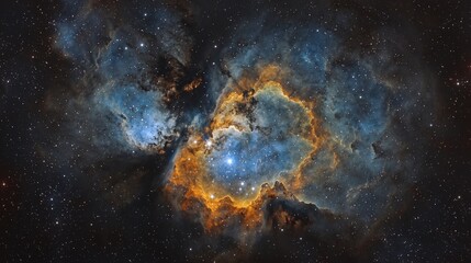Obraz premium Stunning Cosmic Nebula with Vibrant Colors and Star Clusters