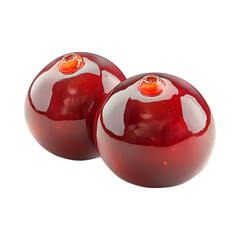 Cranberry Orange Caramel Isola Cherries Isolated on Transparent Background