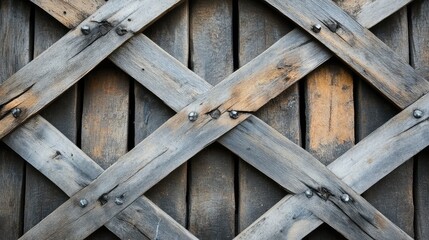 A bridge made from multiple interlocked planks, symbolizing teamwork, trust, and cooperation.