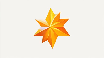 Obraz premium Geometric Orange Star Design