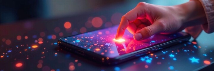 Simple design of a phone or tablet tap gesture on a screen, tablet, tap, digital