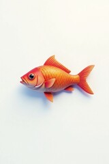 Simple fish icon on a white background, icon, flat icon, fish