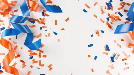 Obraz premium White Background of King's Day: The Pure and Hopeful Underlying Tone in the Traditional Celebration