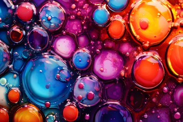 abstract colorful background with bubbles