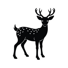 Fototapeta premium deer silhouette vector illustration