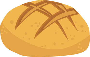 Rustic Loaf of Bread Drawing